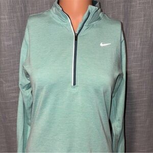 Nike Women's Mint Green Quarter-Zip Sweatshirt